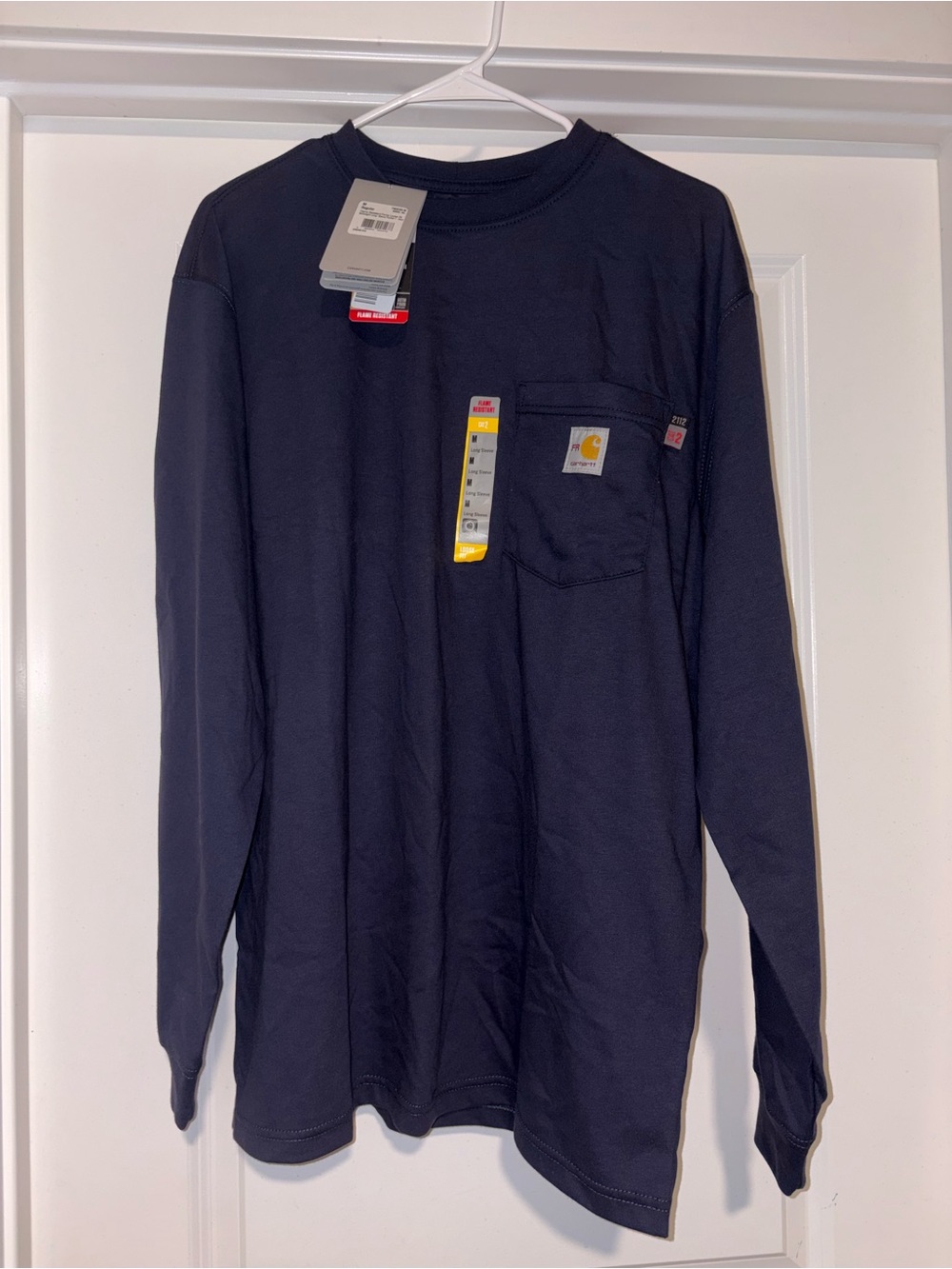 Carhartt Fire Resistant Force Loose Fit Navy Long Sleeve